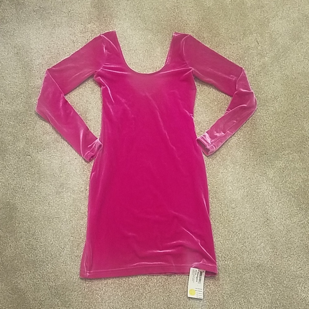 American Apparel Velvet Scoop Back Mini Dress